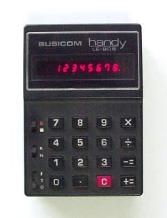 Small LED type calculator