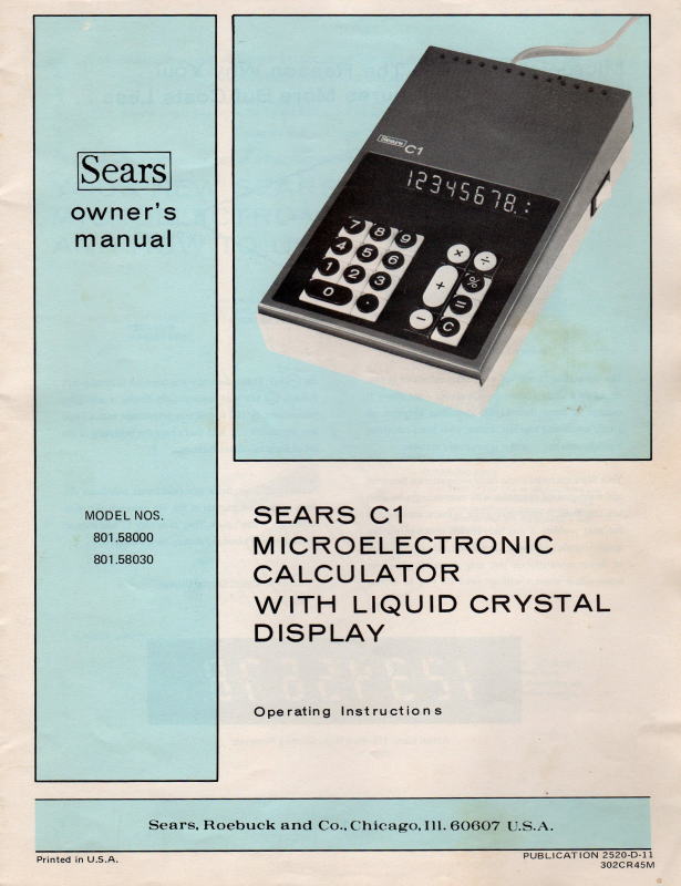 First LCD calculator